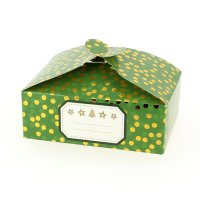 6 Cajas de Regalo de Confeti Oro/Verde Uni - Cartn