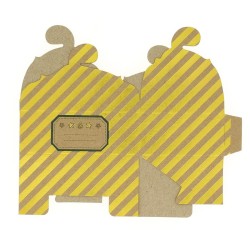 6 Cajas Regalo Rayas Oro / Crudo - Cartn. n1