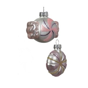 2 Lmparas Decoracin para colgar Bonbons Nacr Pink/Parma (6 cm) - Cristal