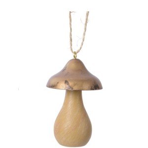 1 Decoracin para colgar Seta Puntiaguda (7,5 cm) - Madera