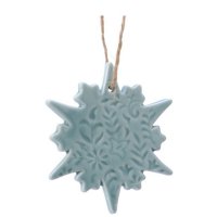 1 Decoracin para colgar Copo de Nieve Estrella del Cielo (7,5 cm) - Porcelana