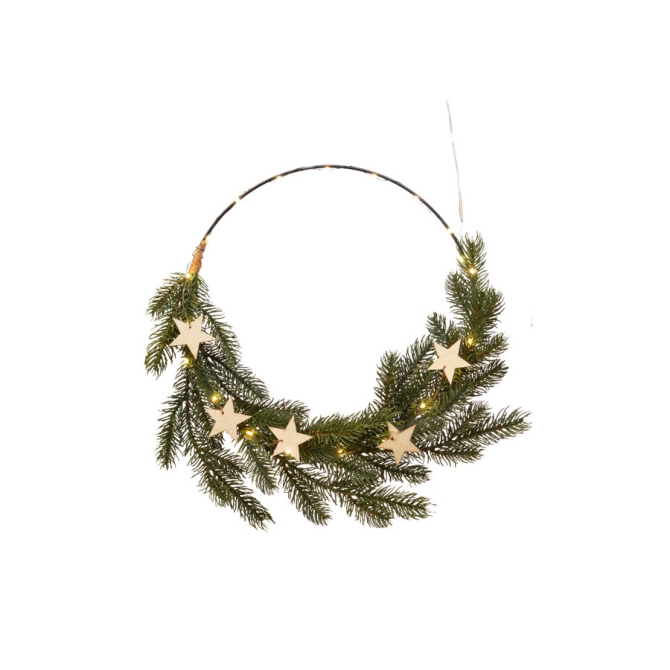 1 Anillo Decoracin para colgar grande con LED - 38 cm 
