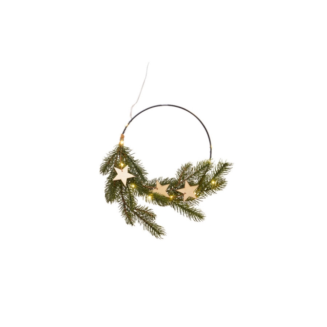 1 Pequeo Aro Decoracin para colgar con LED - 28 cm 