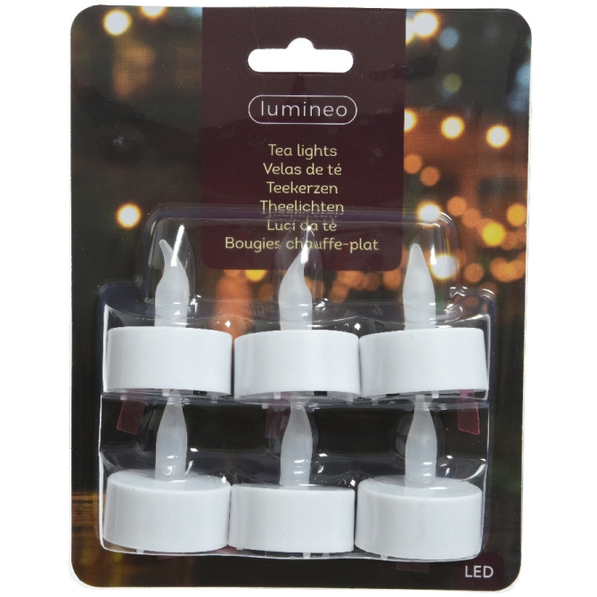 6 Velas Tealight - Blanco 