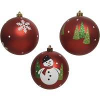 3 Bolas de Navidad irrompibles - Nieve/Conejo/Hombre de nieve