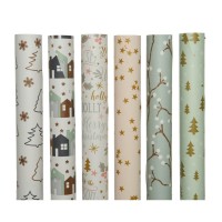 1 Rollo Papel Regalo Navidad Nature - Estrellas Doradas