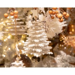 Campanas de metal para rbol de Navidad de madera contrachapada. n1