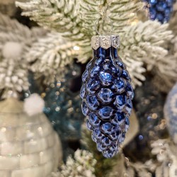 12 pi�as azul medianoche de 6 cm � Vidrio brillante / mate. n�2