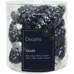 12 pi�as azul medianoche de 6 cm � Vidrio brillante / mate. n�3