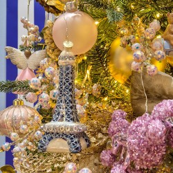 Torre Eiffel  Vidrio con Purpurina. n1