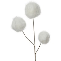 Rama en tallo  Piel sinttica blanca  3 bolas