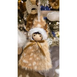 1 L�mpara colgante esquimal � Madera de reno y nudo. n�1