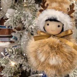 1 L�mpara colgante esquimal � Madera de reno y nudo. n�3