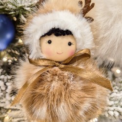 1 L�mpara colgante esquimal � Madera de reno y nudo. n�4