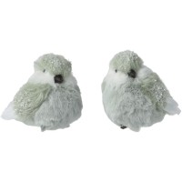 1 Pinza de pjaro verde  Brillantina