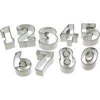 Caja cortadora de galletas con números del 0 al 9