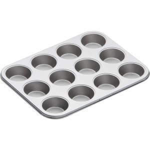 Bandeja 12 Moldes Cupcakes (7 cm) - Metal