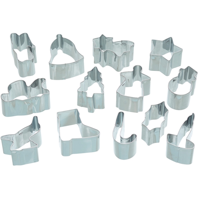 13 Mini cortadores de galletas navideas (3, 5 cm) 