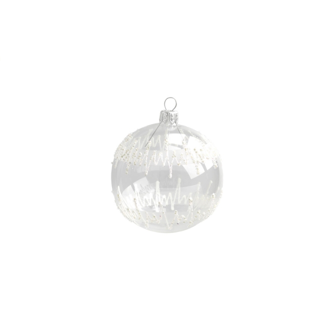 Adorno Navideo Transparente Zig Zag (8 cm) - Cristal 