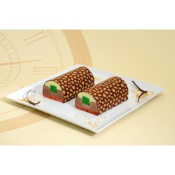Molde de troncos de Navidad de plstico (26 x 8 cm). n8