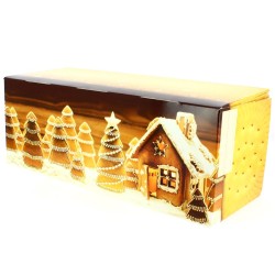 Caja para Tronco de Navidad Grande Pan de Jengibre (35 cm) - Cart�n. n�1