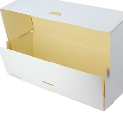 Caja para Tronco de Navidad Blanca (40 cm) - Cart�n. n�1