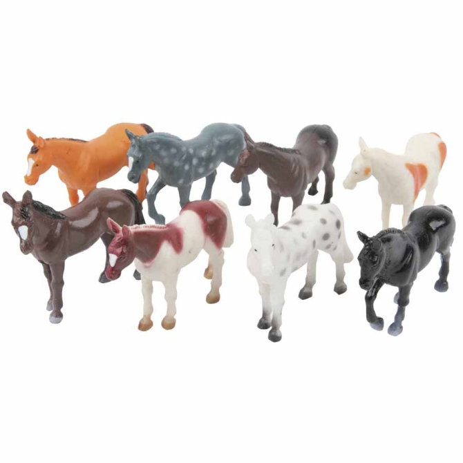 4 figuras de caballos de plstico 