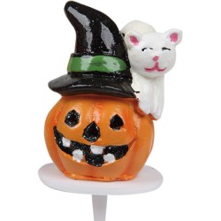 6 palillos de calabaza de Halloween 3D de plstico. n5