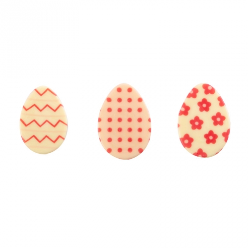 3 huevos de chocolate blanco con motivos rosas para el cumpleaños de tu  hijo - Annikids