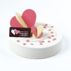 Bolsa de 50g Corazones de Chocolate Rosa. n1