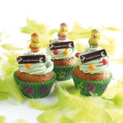 25 envoltorios verdes para cupcakes de Pascua. n1