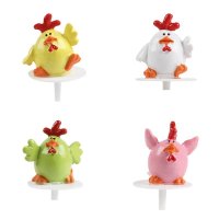 4 Picos Pollos 4 colores - Plstico