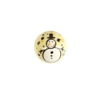 2 Bolas Navideas Mueco de Nieve (2,8 cm) - Chocolate Blanco