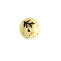 2 Bolas Deco con Rama Navidea (2,8 cm) - Chocolate Blanco