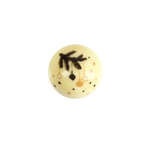 2 Bolas Deco con Rama Navidea (2,8 cm) - Chocolate Blanco