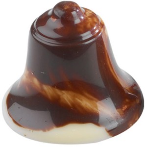 2 Cascabeles Marmoleados (3 cm) - Chocolate