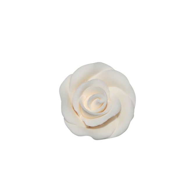 1 Mini Rosa Blanca Flor (2, 5 cm) - No comestible 