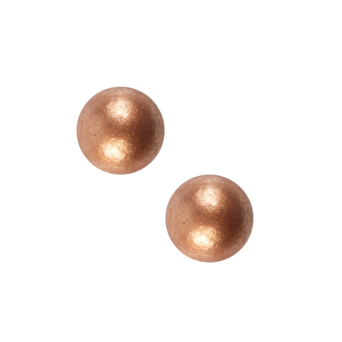 2 Pequeñas Bolas Navidad 3D Bronce (2, 2 cm) - Chocolate 