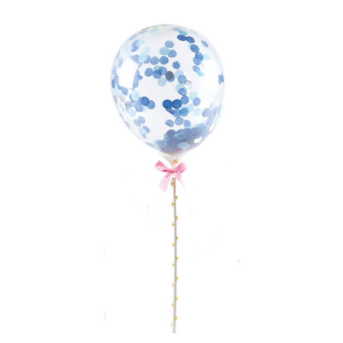 Kit de decoracin para tartas con globos - Azul 