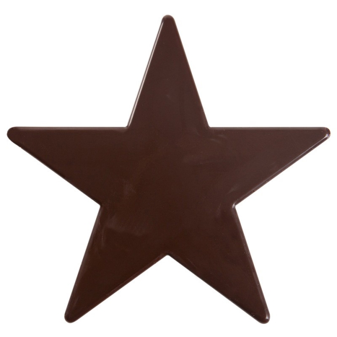 1 Estrella (9 cm) - Chocolate Negro 