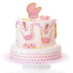 Cinta Contorno Tarta Tul Rosa - 1 m. n1