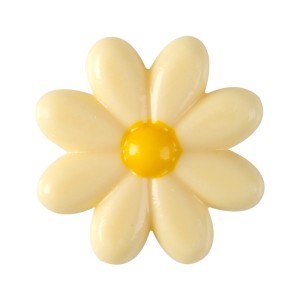 2 Flores Blancas 3,8 cm - Chocolate Blanco