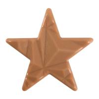 2 Estrellas en Relieve 5,5 cm - Chocolate Caramelo