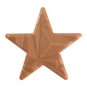 2 Estrellas en Relieve 5,5 cm - Chocolate Caramelo