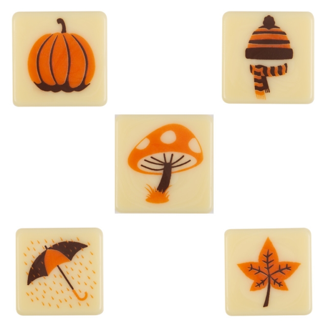 5 Obleas de Otoo (2, 5 cm) - Chocolate Blanco 