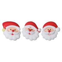 3 Cabezas de Pap Noel 2,5 cm - Azcar