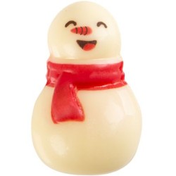 2 Muñecos de Nieve 3D (3, 5 cm) - Chocolate Blanco. n°1