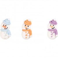 3 Mini Muecos de Nieve 3 cm - Azcar