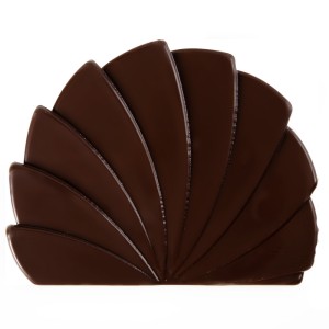 2 Troncos Abanico (9 cm) - Chocolate Oscuro