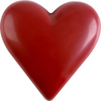 1 Corazón Rojo 6 cm - Chocolate